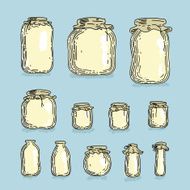 Set glass jars