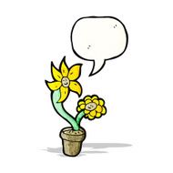 cartoon flowers talking