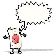 cartoon block head man N3