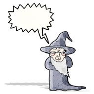 shouting wizard cartoon