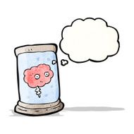 cartoon brain in jar N7