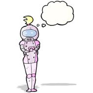 cartoon female astronaut N2