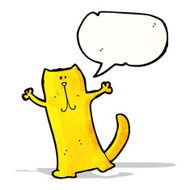 funny cartoon cat with speech bubble N14