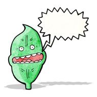 shouting leaf cartoon