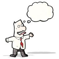 cartoon insane boss