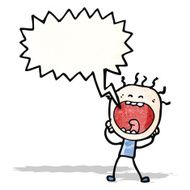 Screaming Man Cartoon N3