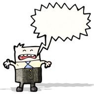 cartoon stressed manager shouting