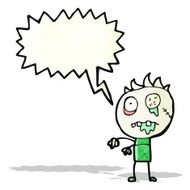 cartoon zombie doodle boy