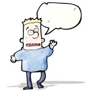 Cartoon Man Asking Question N36
