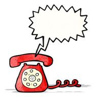 cartoon ringing telephone N7