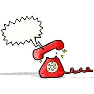 cartoon ringing telephone N8