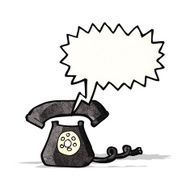 cartoon ringing telephone N9