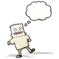 cartoon man with thought bubble N33