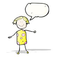 child's drawing of a happy girl N6