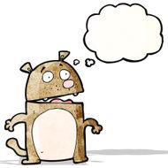 cartoon bear with thought bubble N19