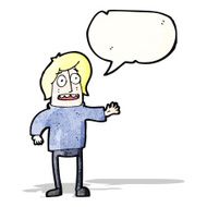 cartoon man with speech bubble N13