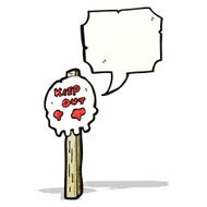 cartoon skull symbol N23