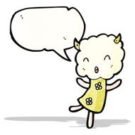 cute little cloud head monster