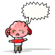 angry cloud head cartoon character