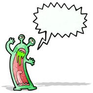 gross cartoon monster roaring