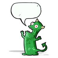 cartoon shouting monster