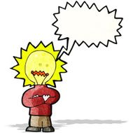 cartoon idea light bulb man N3
