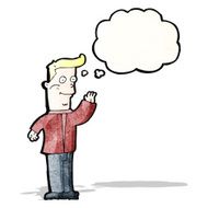 cartoon waving man N25