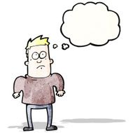 Cartoon Man Shrugging Shoulders N23