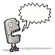 scary robot head cartoon N2