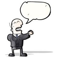 cartoon talking businessman