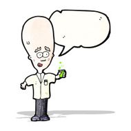 cartoon big head scientist N2