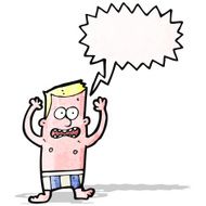 cartoon sunburnt man N3
