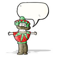 cartoon mexican costume man