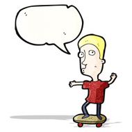 Cartoon Boy On Skateboard N7