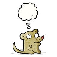 cartoon mouse with thought bubble N21