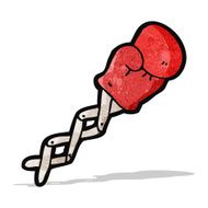 joke boxing glove cartoon