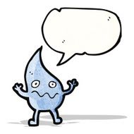 rain drop cartoon character