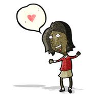 cartoon woman in love N114