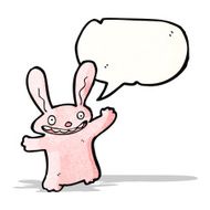 cartoon pink rabbit N23