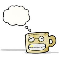 cartoon grinning mug