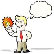 cartoon businessman with great idea N9
