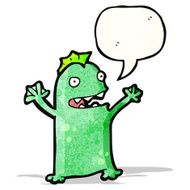 cartoon happy swamp monster N2
