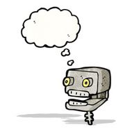 cartoon robot head N11