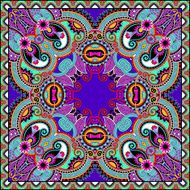 Traditional ornamental floral paisley bandanna N410