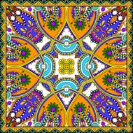Traditional ornamental floral paisley bandanna N411