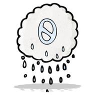 cartoon raincloud with number zero N2
