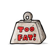 weight saying too fat cartoon