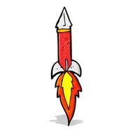 Cartoon Rocket N30