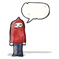 cartoon boy in hooded top N18