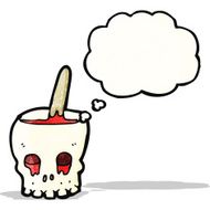 cartoon skull bowl N2